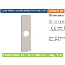 Cover Presa, Interruttore, Usb e Pulsante Compatibile Bticino Living Now Nero