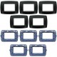 Kit 10 Pezzi Living Light Compatibile 5 pezzi Placca 3M 3 Posti | 5 Pezzi Supporto 3M 3 Posti, Nero