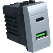 Doppia Presa USB 2 Porte 3,1A USB-A + USB Type C Bticino Living Light Compatibile