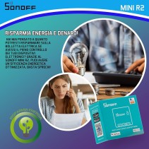 2PZ Sonoff R2 Mini Wifi Smart Home compatibile con Google, Alexa – per Automazioni Interruttori e Pulsante, Deviatore