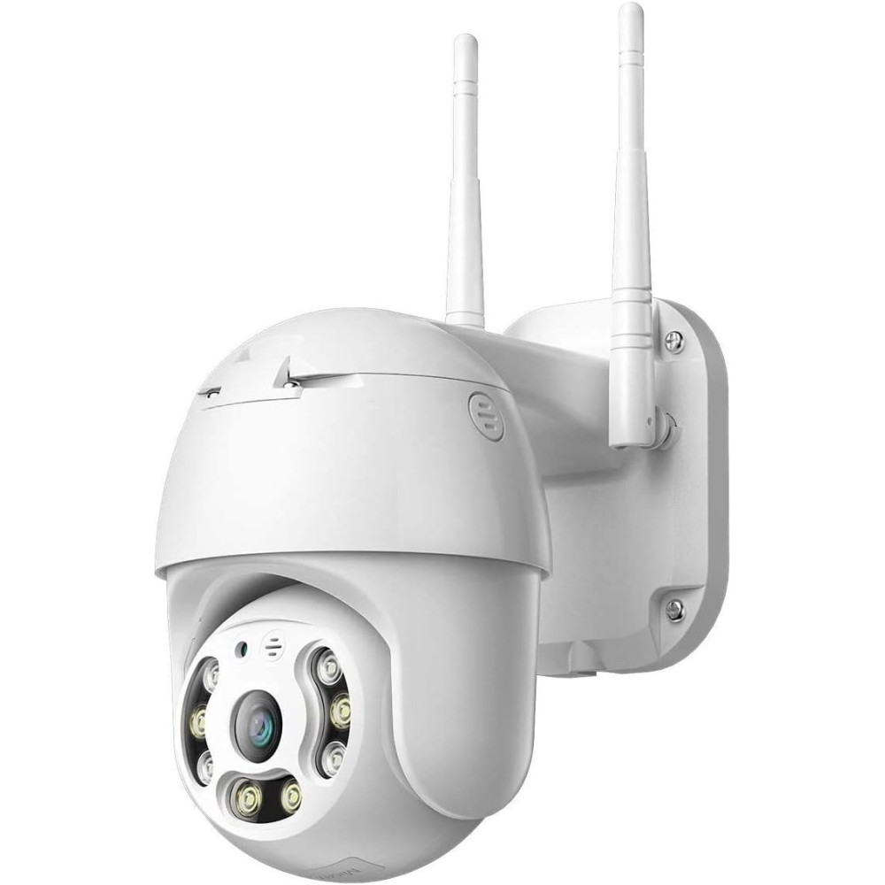 Telecamera IP Per Esterno PTZ Full HD 1080p Wireless Visione Notturna Audio IN/OUT Per Videosorveglianza, Allarme Movimento