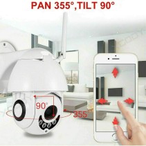 Telecamera IP Per Esterno PTZ Full HD 1080p Wireless Visione Notturna Audio IN/OUT Per Videosorveglianza, Allarme Movimento
